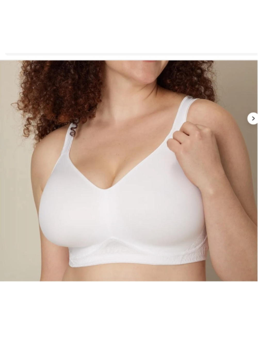 Playtex 18 Hour 42DDD Side Back Smoothing Seamless Wireless Bra White Style 4049